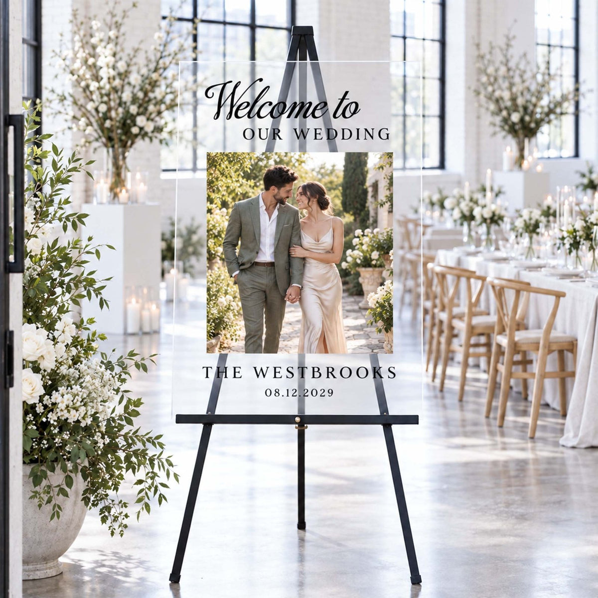 Picture-Perfect Love Personalized Photo Wedding Sign