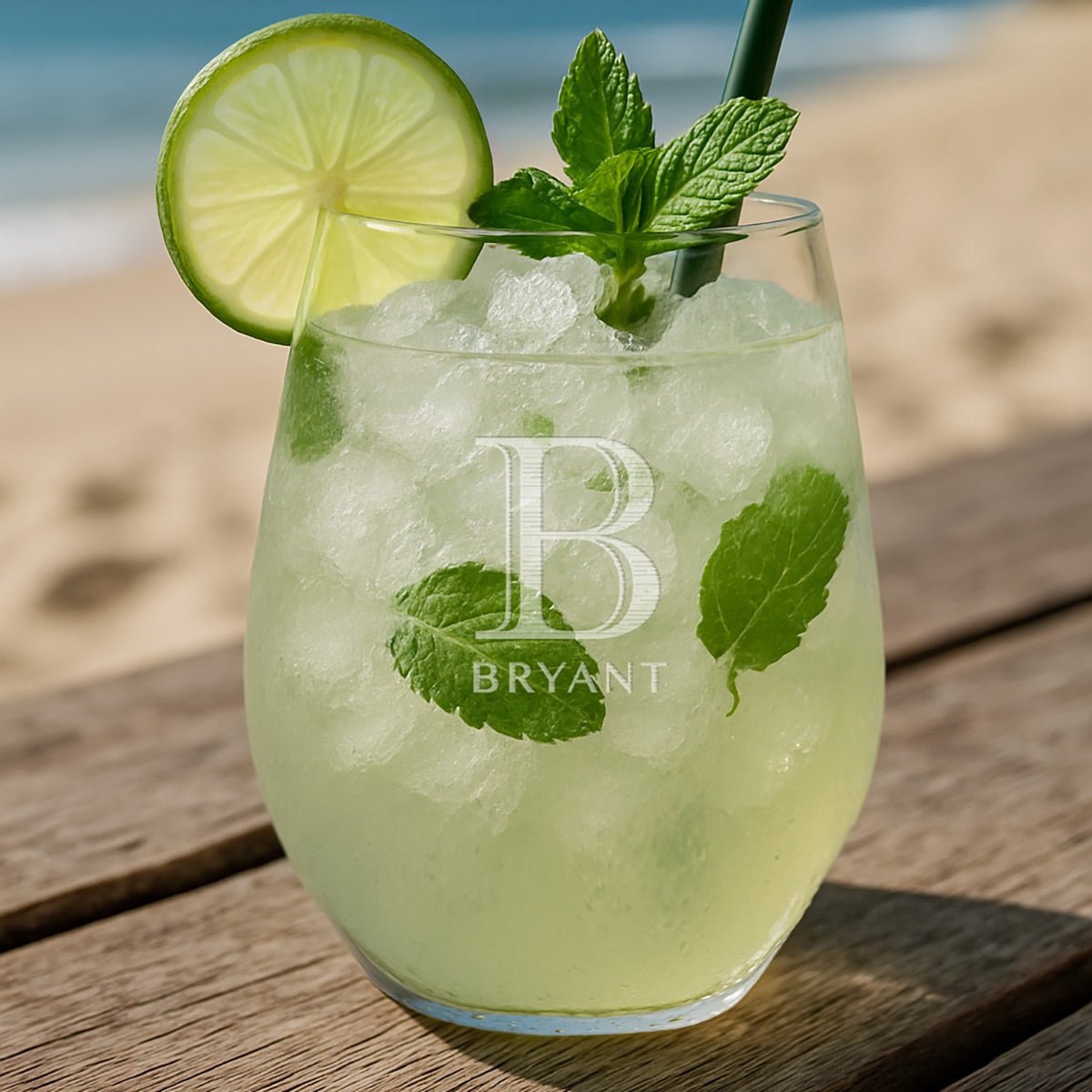 Poolside Custom Outdoor Wine Glasses - Shatterproof Set of 4