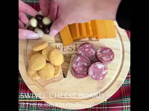 Engraved Swivel Cheese Board Set