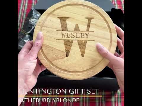 Huntington Charcuterie Gift Basket with Personalized Charcuterie Board