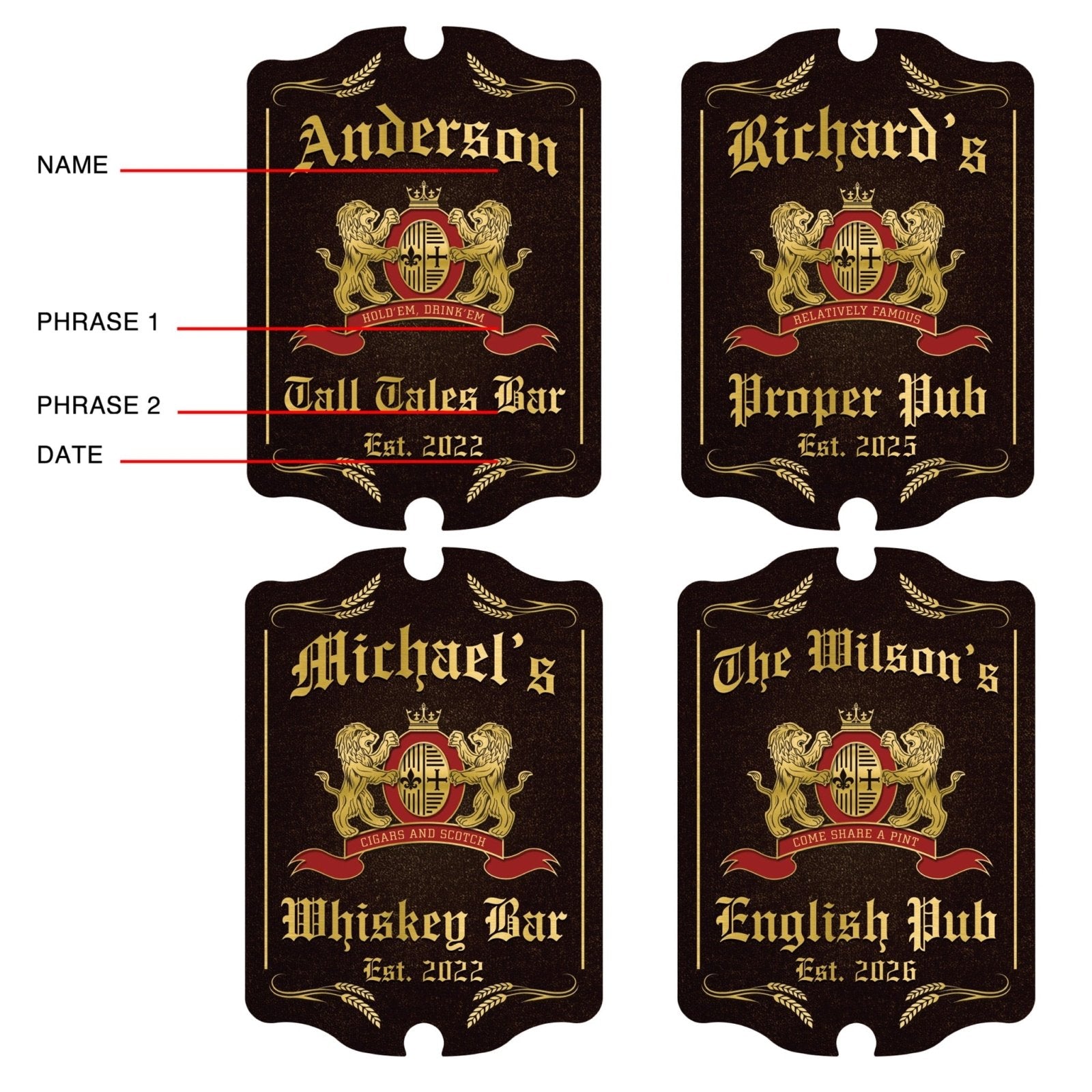 Proper English Custom Pub Sign