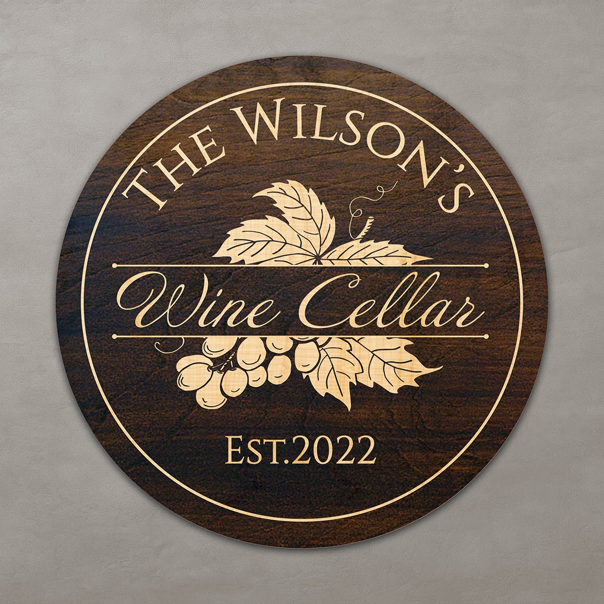 Rhone Valley Personalized Wine Cellar Sign (Signature Series)