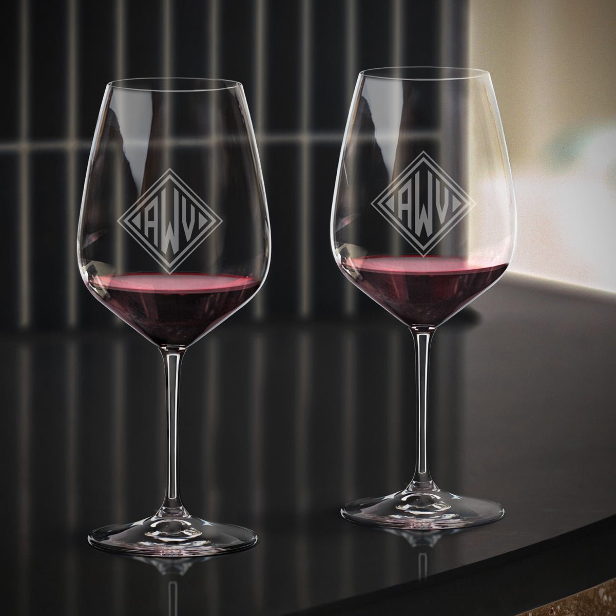 Riedel Wine Glasses, Engraved, Set of 2 - Cabernet/Red Wine Glasses
