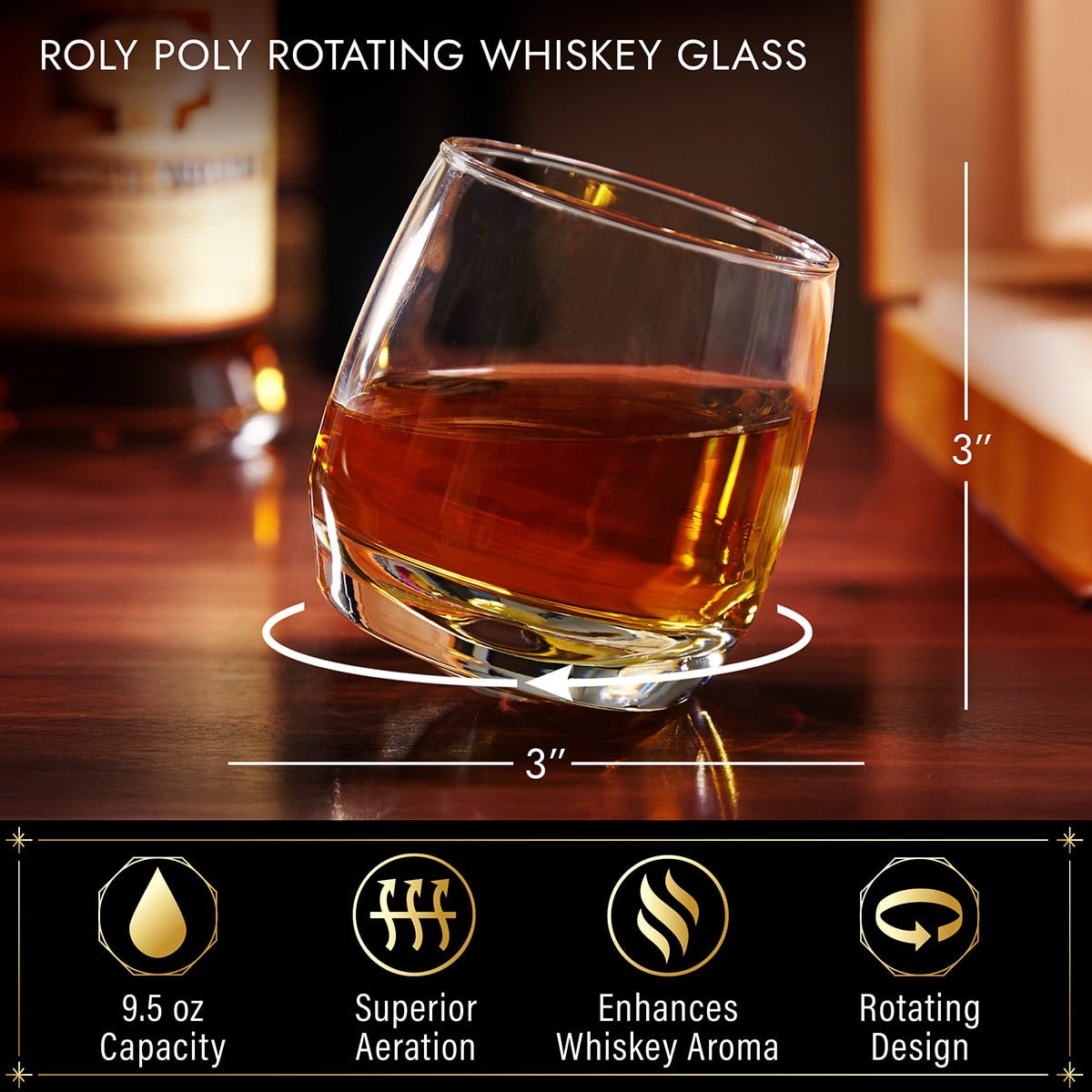 Roly Poly Rocking Whiskey Glasses, Set of 6