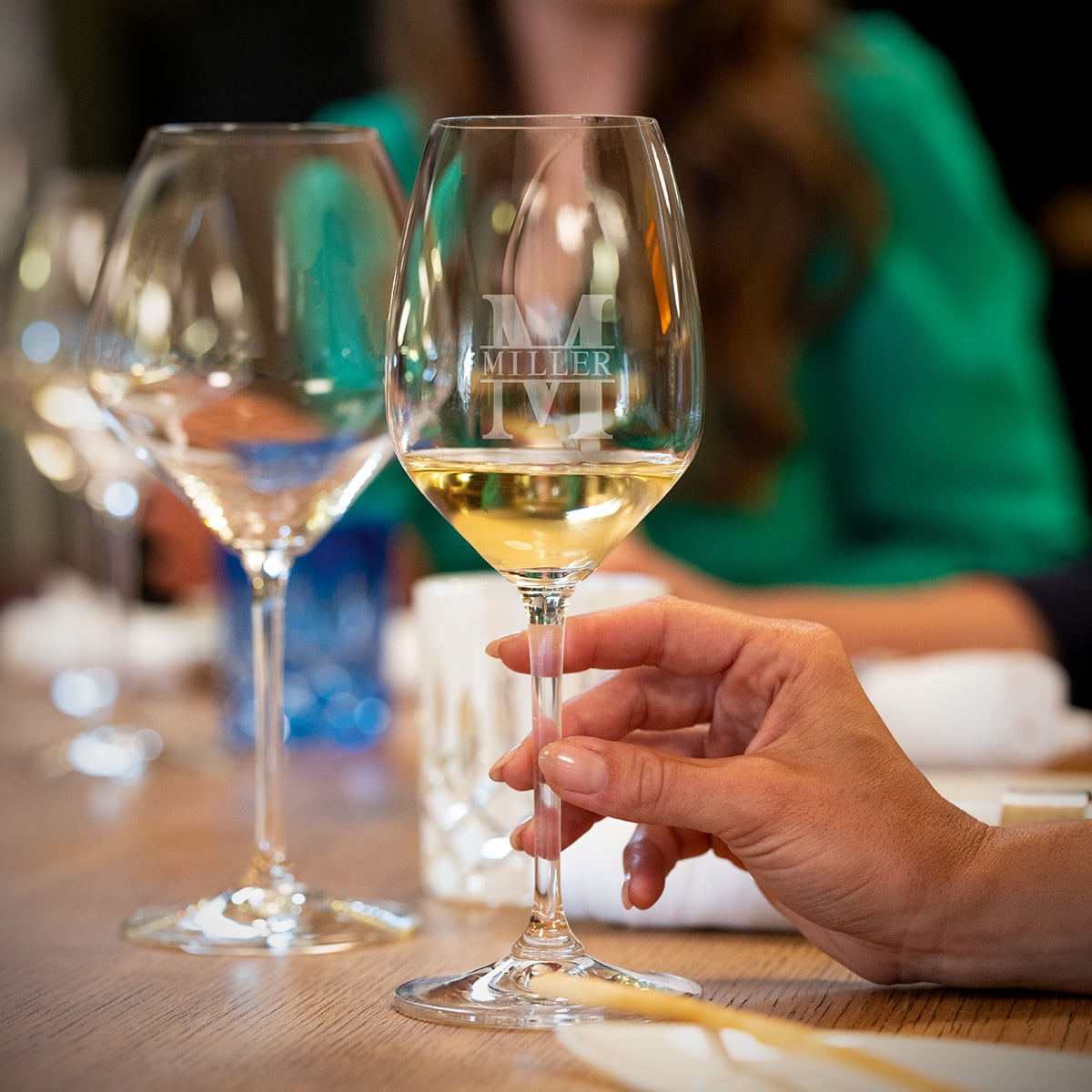 Personalized Riedel Wine Glasses, Riesling/White Wine - Set of 4