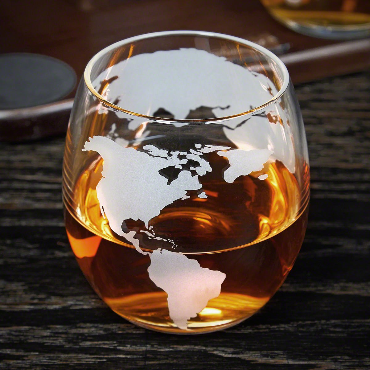 Sail Away Ship Whiskey Decanter Set with 4 Globe Glasses