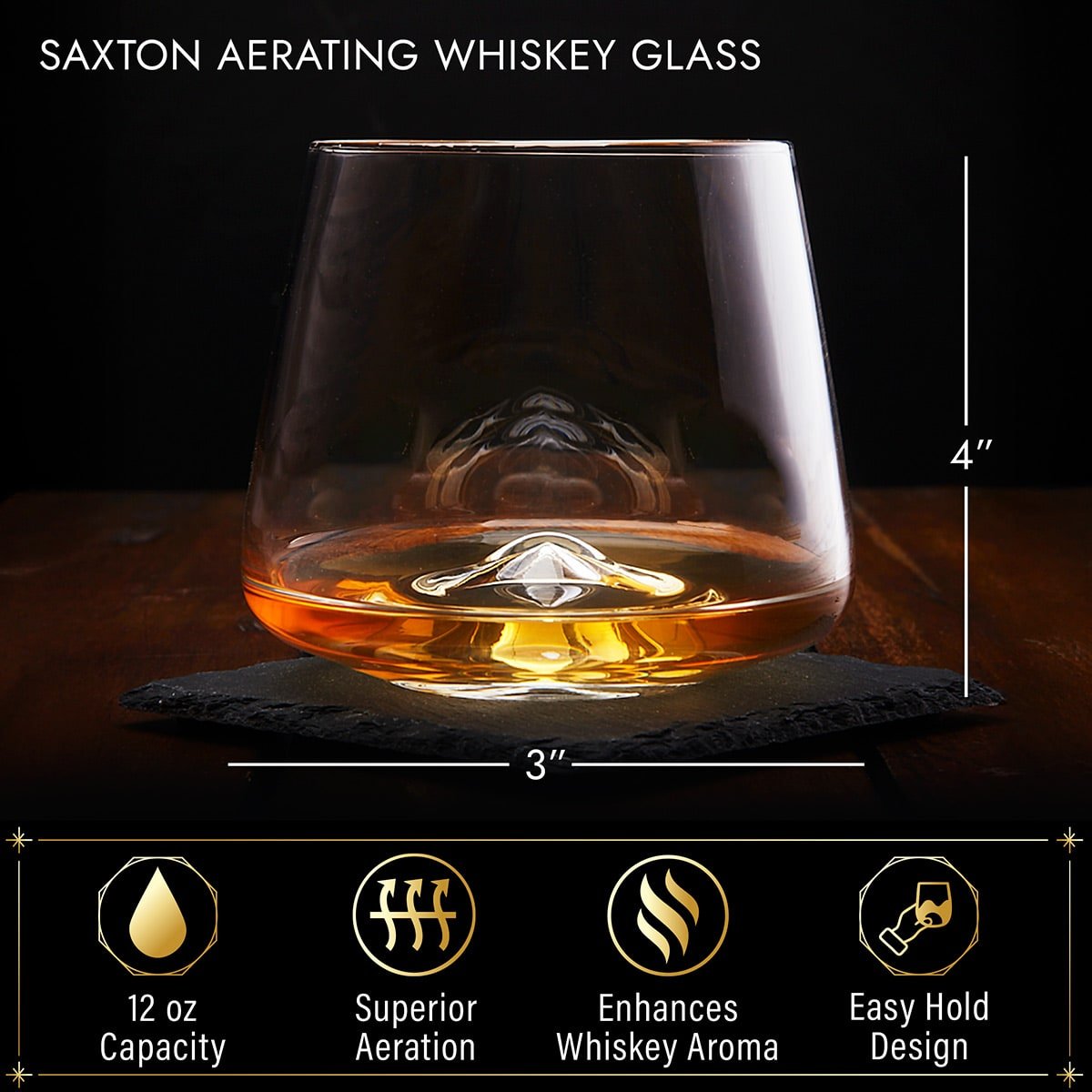 Saxton Aerating Whiskey Glass