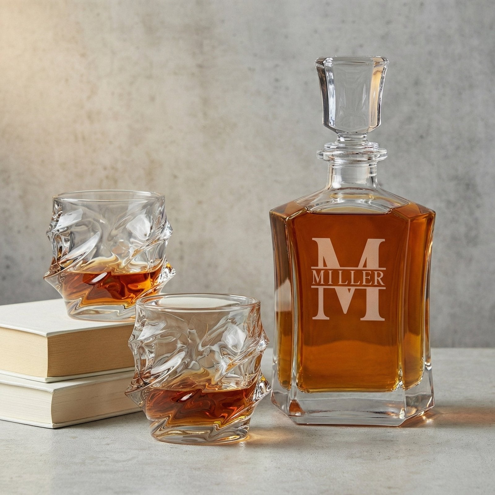 Sculpted Whiskey Glasses