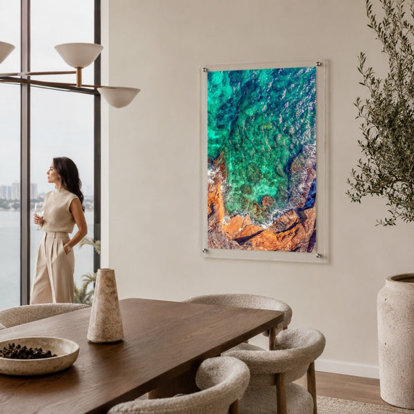 Sea Glass Shore Acrylic Wall Art Print