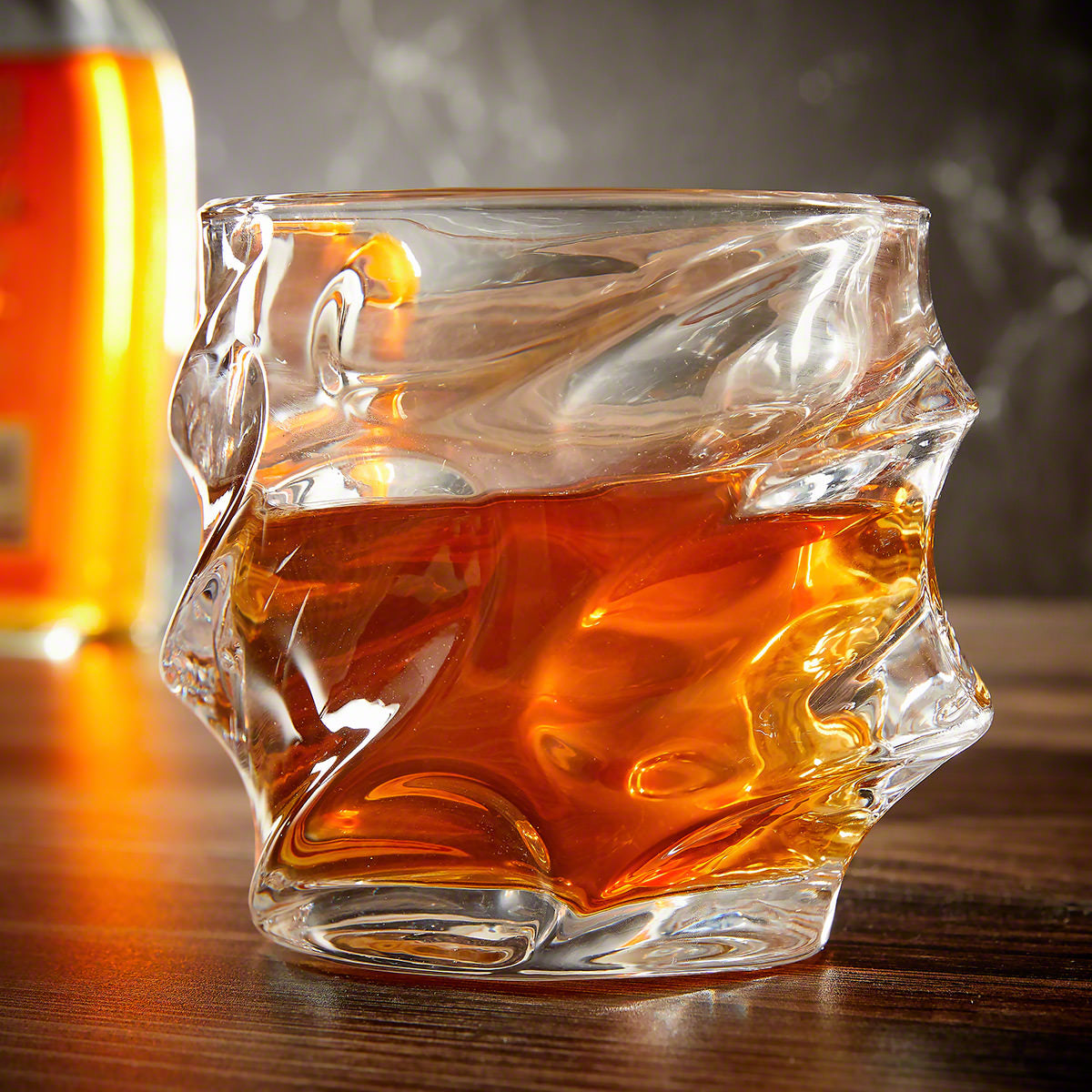 Sculpted Whiskey Glasses, Set of 4