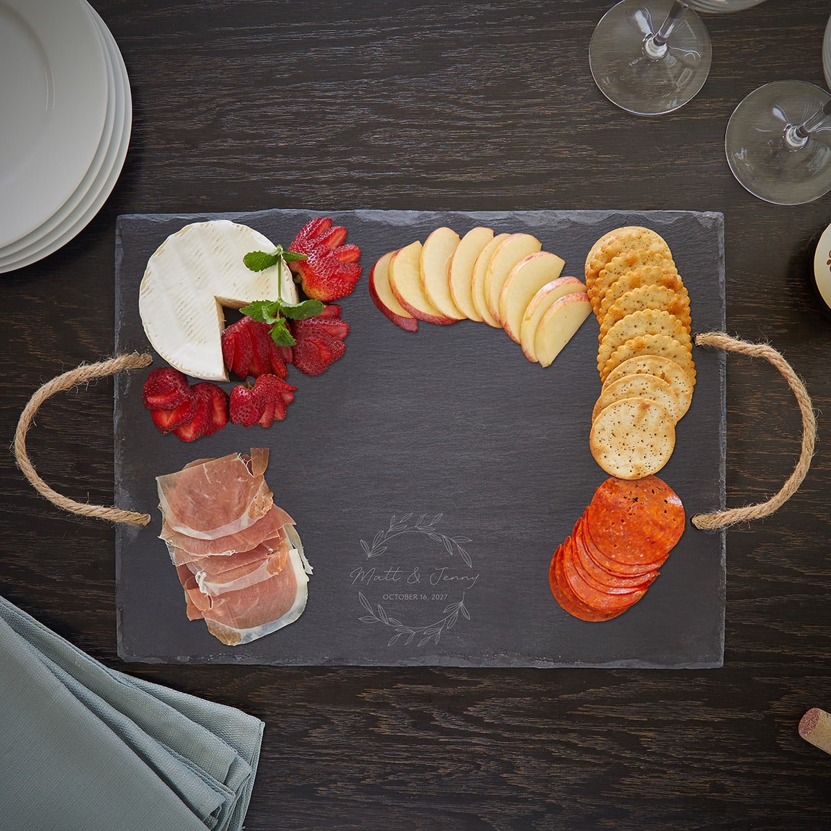 Slate Personalized Cheese Board