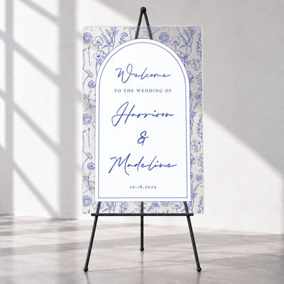 Something Blue Personalized Wedding Welcome Sign