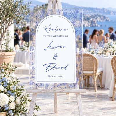 Something Blue Personalized Wedding Welcome Sign