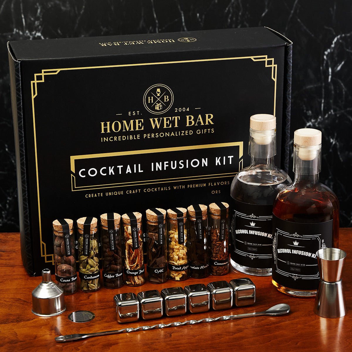 Speakeasy DIY Cocktail Infusion Kit, 15pc Mixology Set for Vodka, Gin, & Whiskey Lovers
