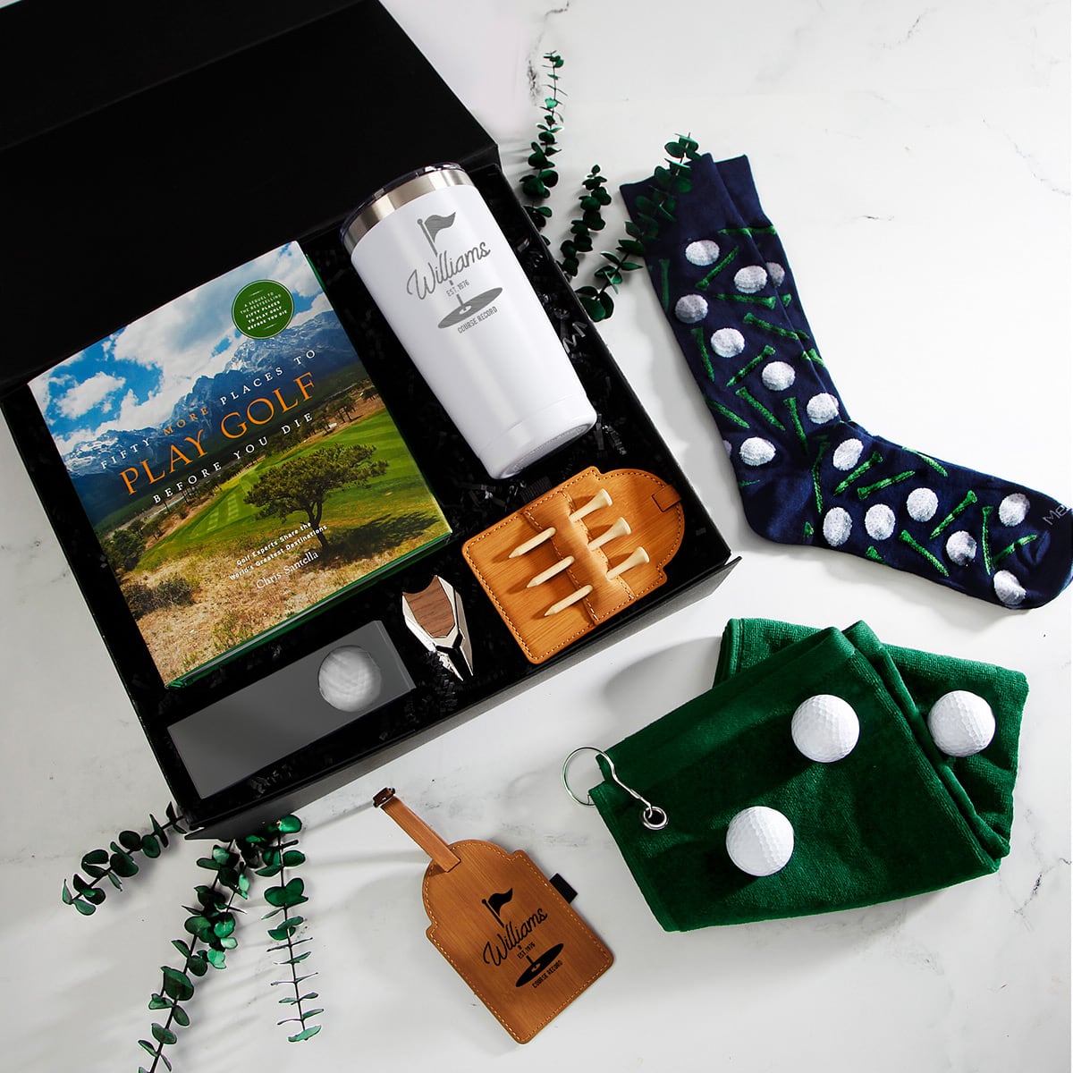 St. Andrews Golf Gift Basket - Golf Accessories for Men