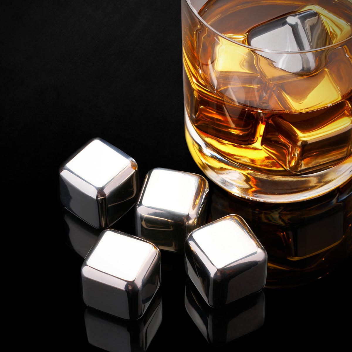 Stainless Steel Whiskey Stones, Set of 6