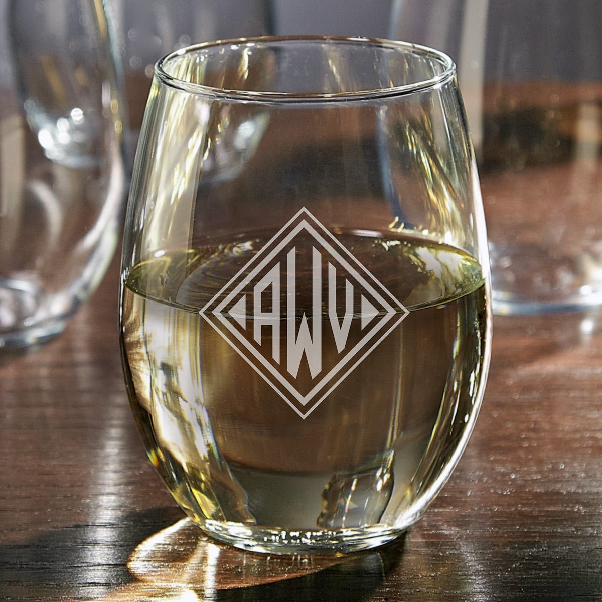 Stemless Custom Engraved Wine Glass