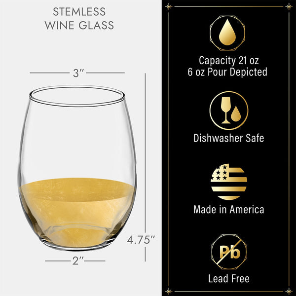 Stemless Custom Engraved Wine Glass