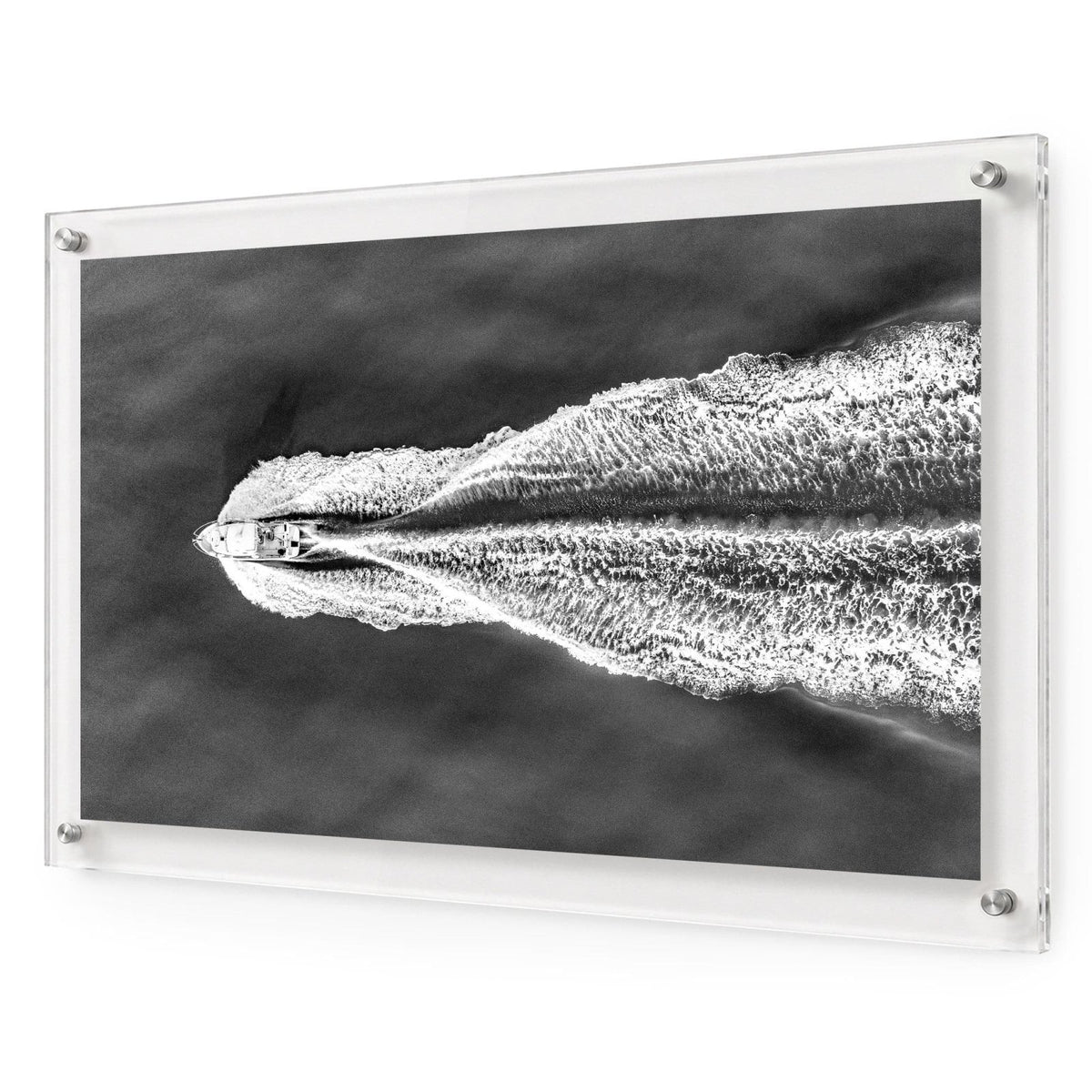The Getaway Black & White Acrylic Wall Art Print - Horizontal