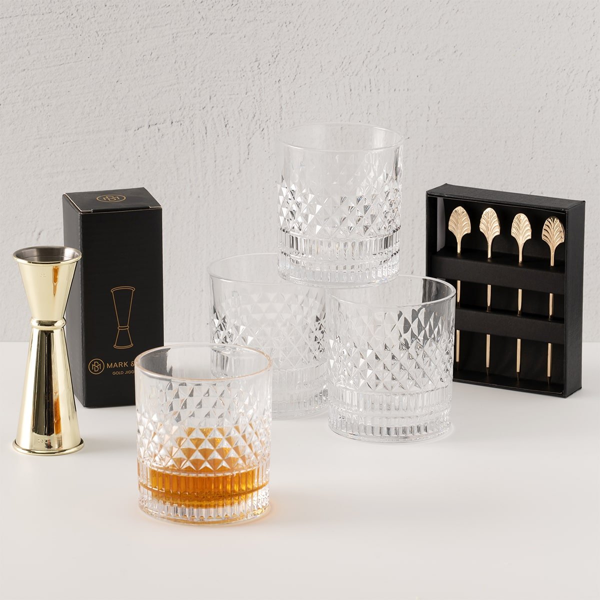 Truman Cocktail Glasses & Mixology Set