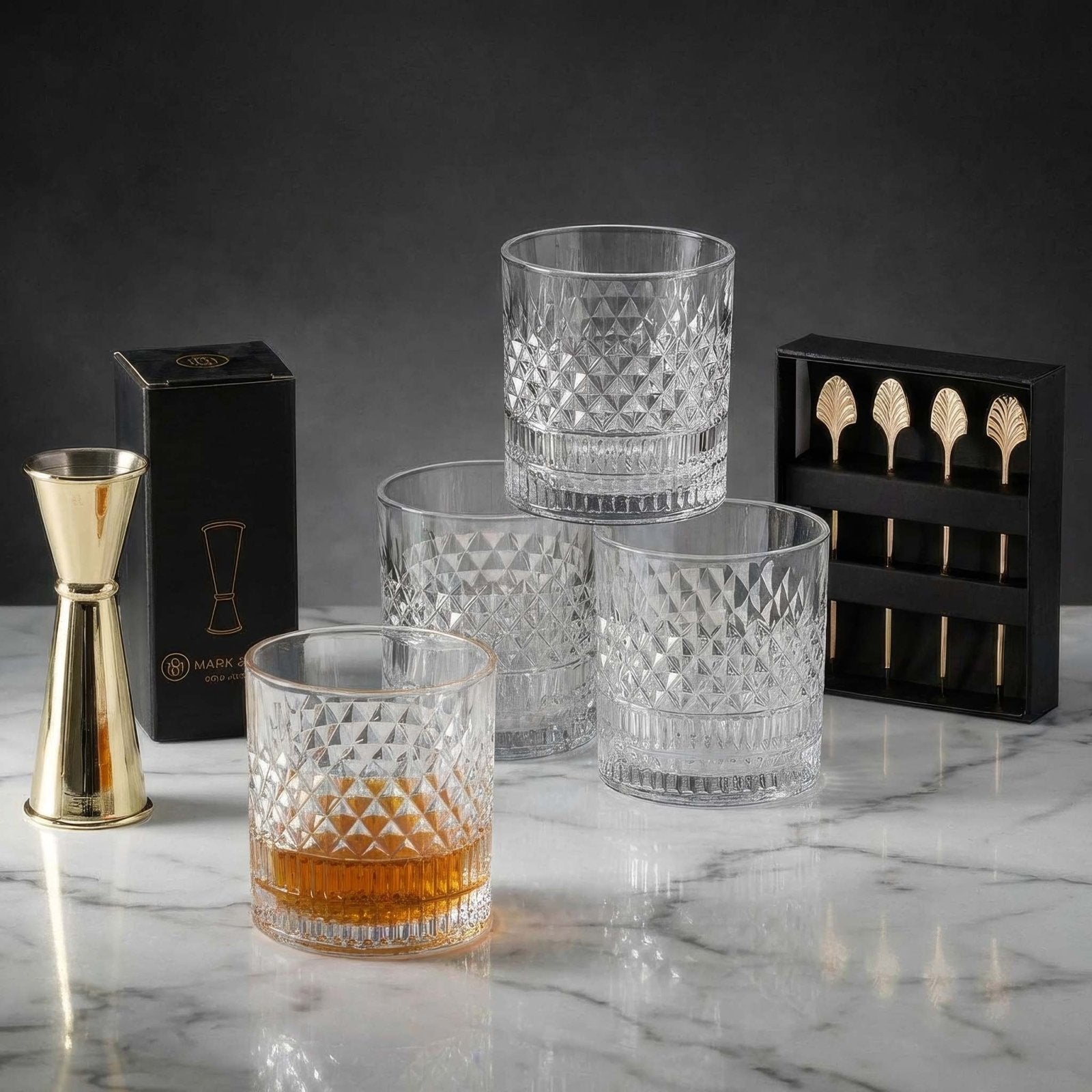 Truman Cocktail Glasses & Mixology Set