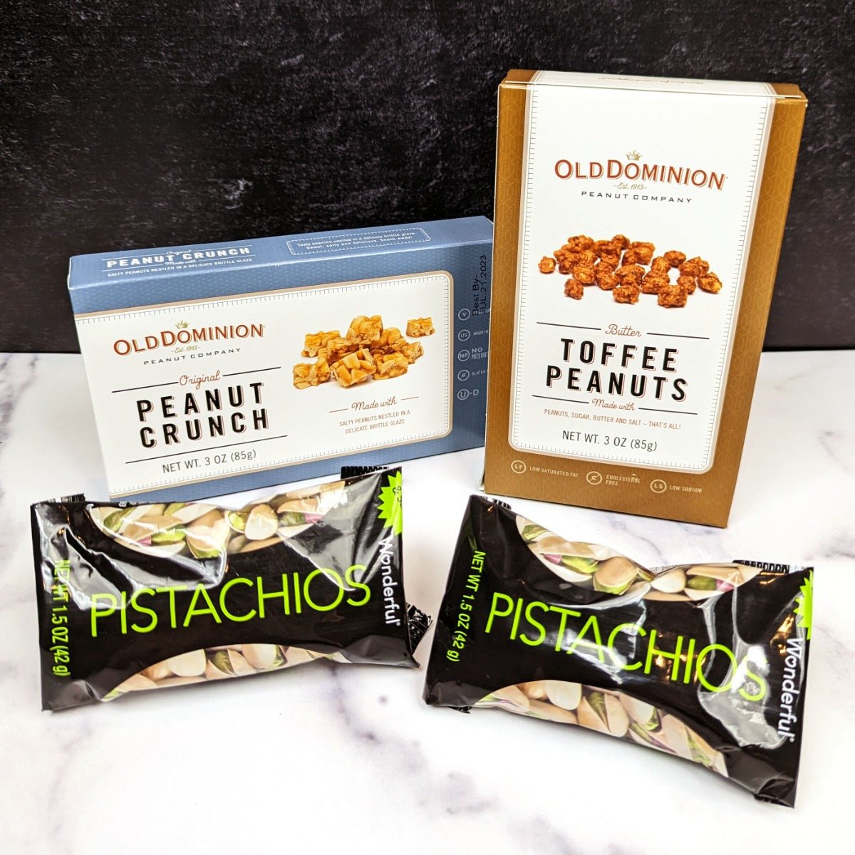 Twist Custom Bourbon Decanter Set with Snacks - Black Ebony Box 11pc