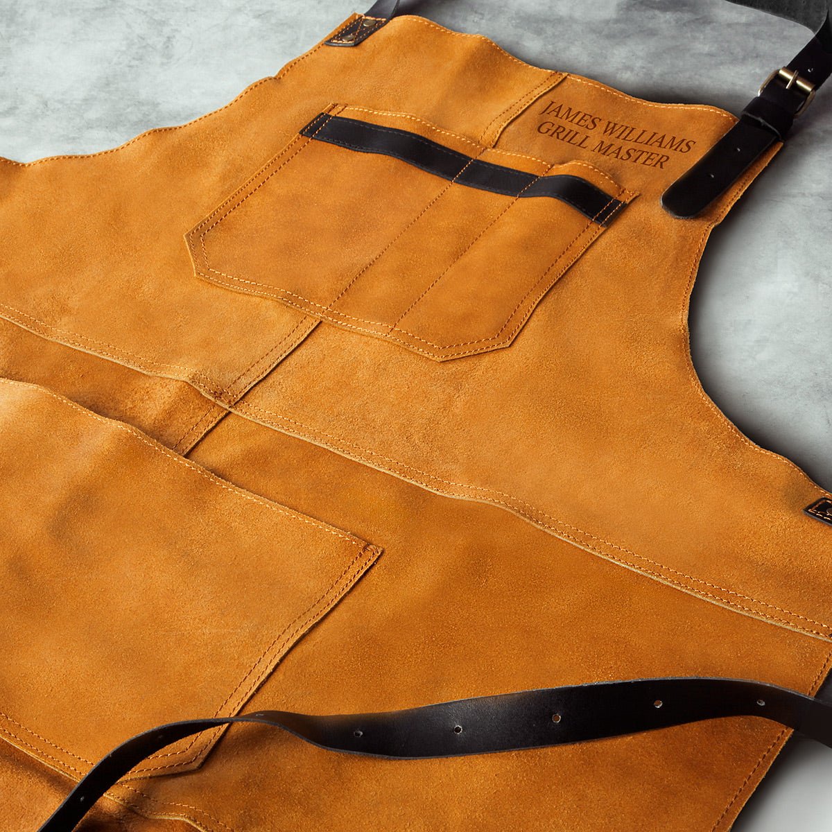 Vanguard Top Grain Multi - Pocket Leather Apron for Men