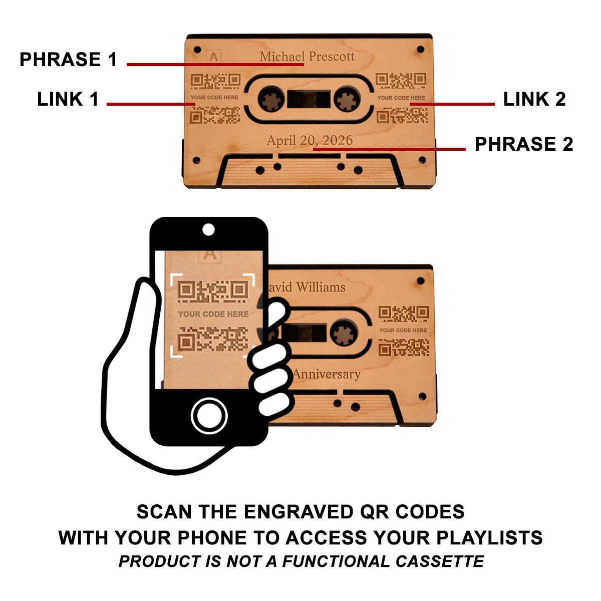 Vintage Personal Playlist Cassette Tape, Custom Mixtape