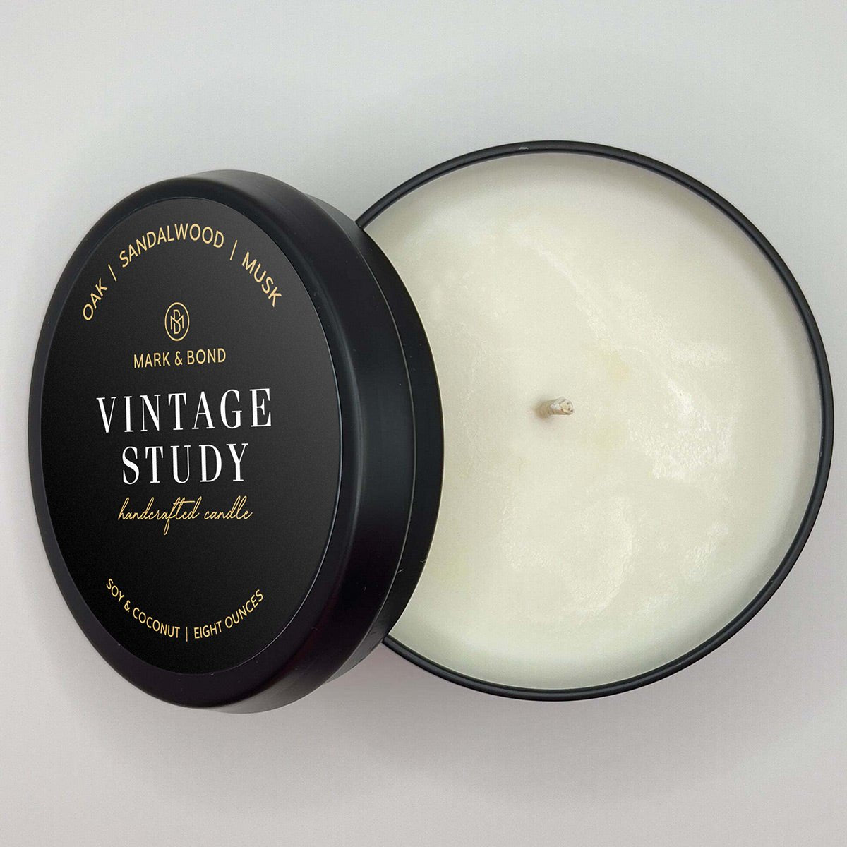 Vintage Study Luxury Scented Soy Candle, 40 - 45hrs