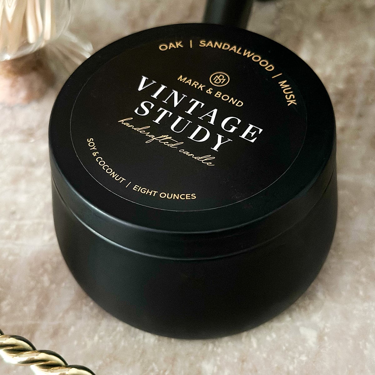 Vintage Study Luxury Scented Soy Candle, 40 - 45hrs