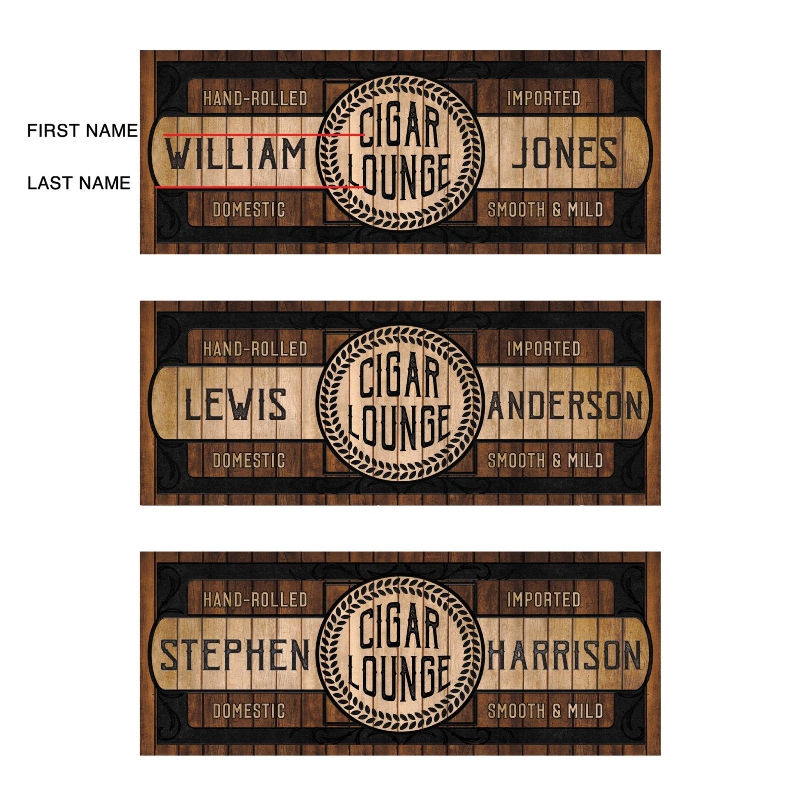 Vintage Wooden Custom Cigar Lounge Sign