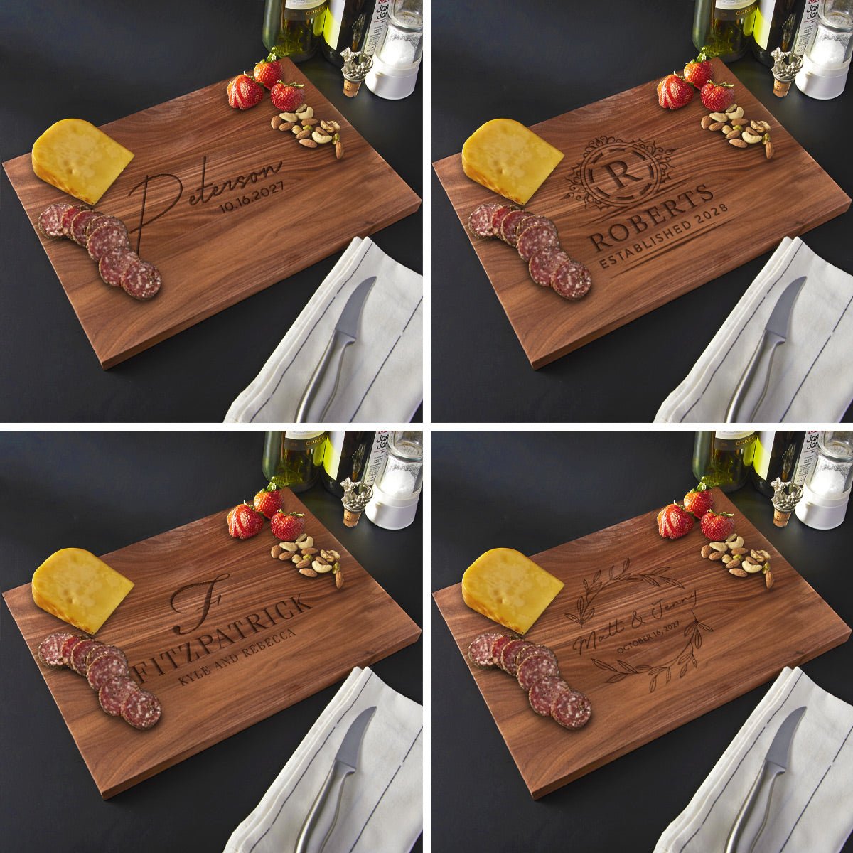 Walnut Engraved Cutting Board - Small (0.75in Thick)