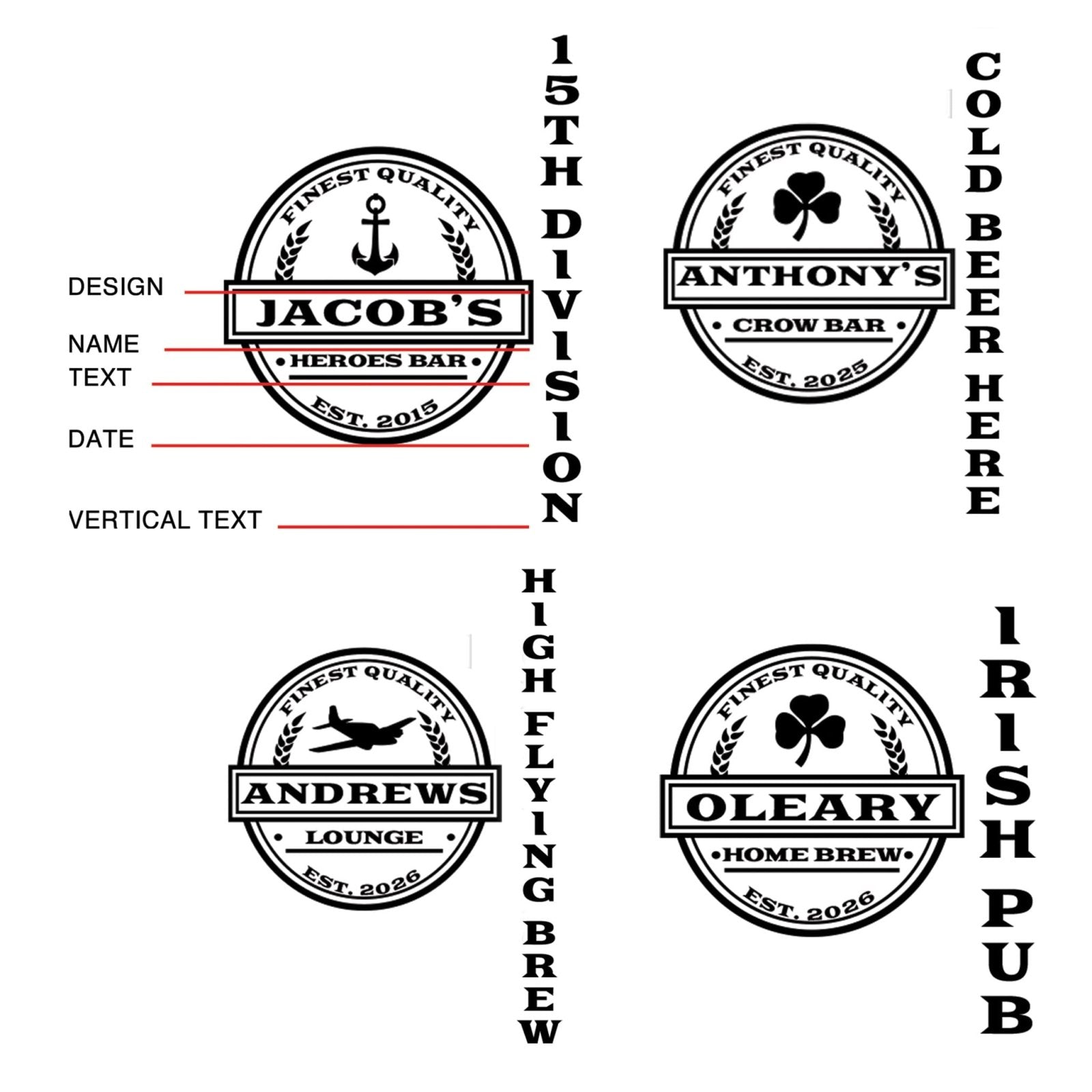 Well - Made Personal Stamp Custom Beer Tap Handle