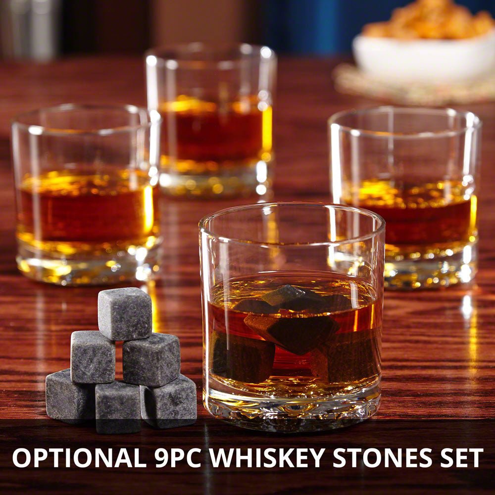 Whiskey Decanter Set with 4 Whiskey Glasses