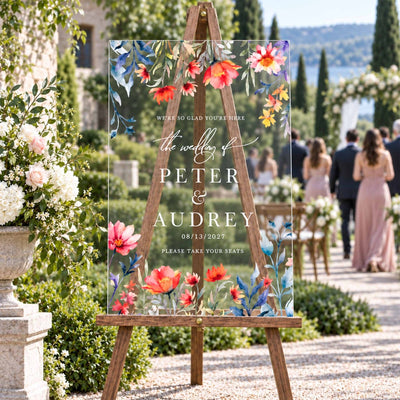 Wildly in Love Personalized Wedding Welcome Sign