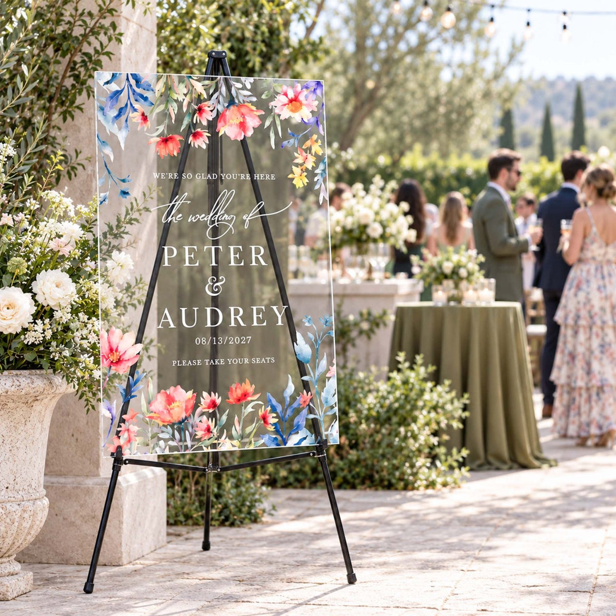 Wildly in Love Personalized Wedding Welcome Sign