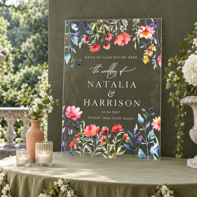 Wildly in Love Personalized Wedding Welcome Sign