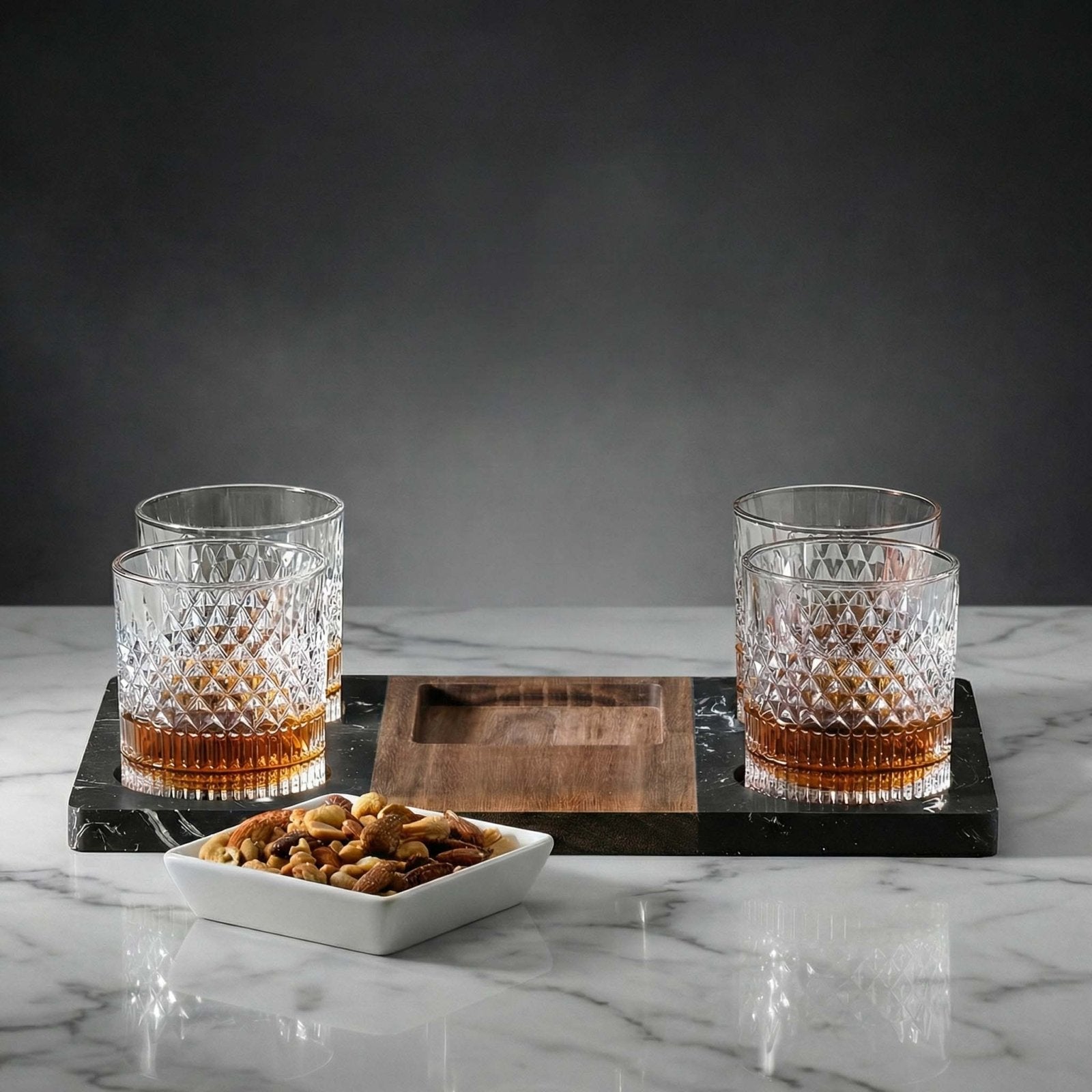 winslow serving tray whiskey gift set with truman glasses