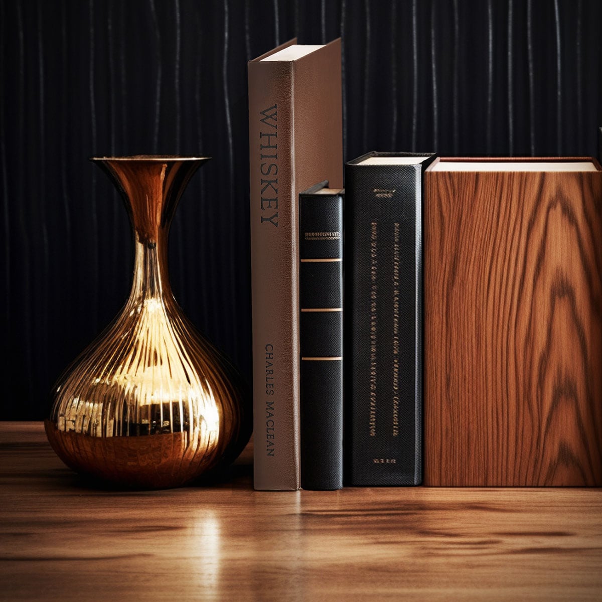 World Whiskey, Custom Brown Leather - Bound Book