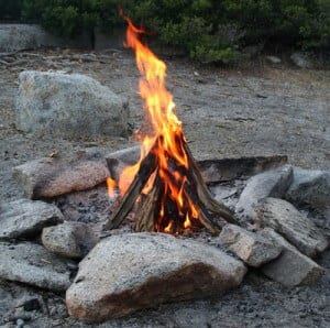 make a teepee campfire