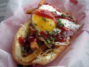 Fried Egg Hot Dog Topping