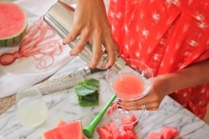 Watermelon Champagne Cocktail