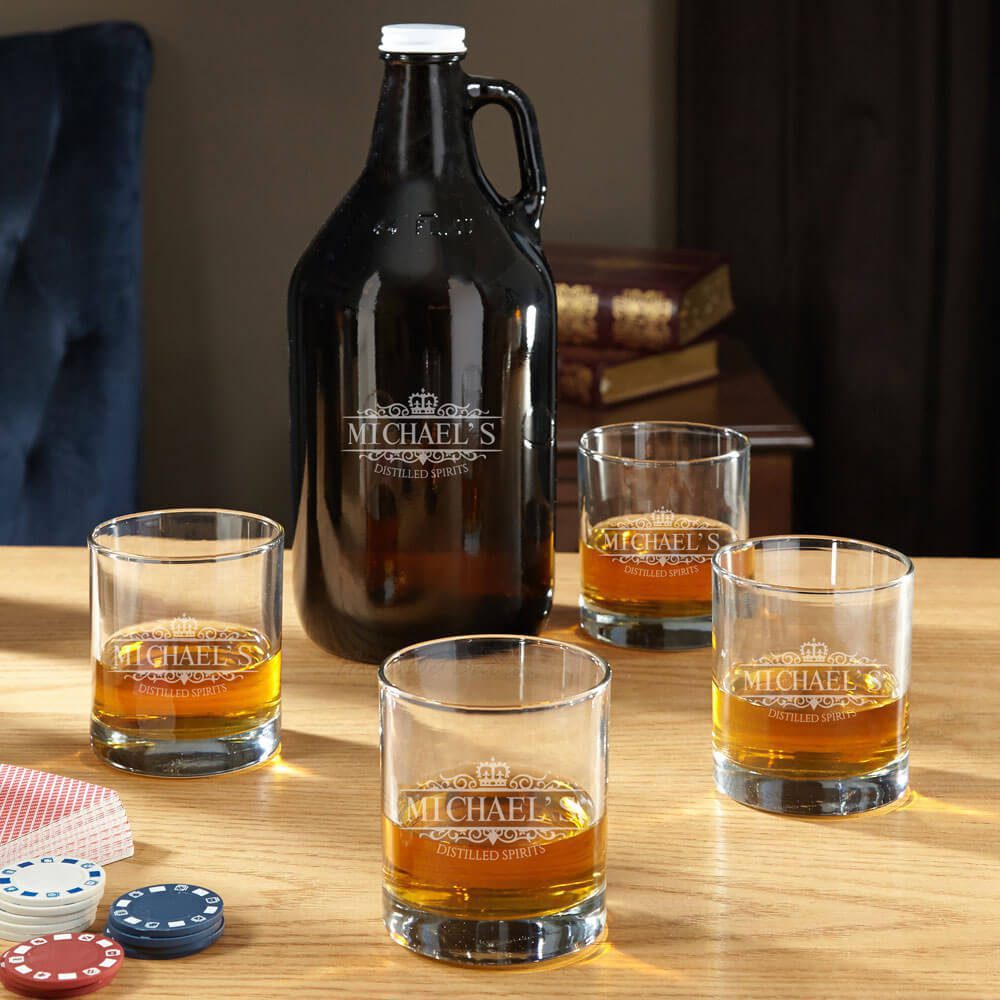 Growler Whiskey Glass Set