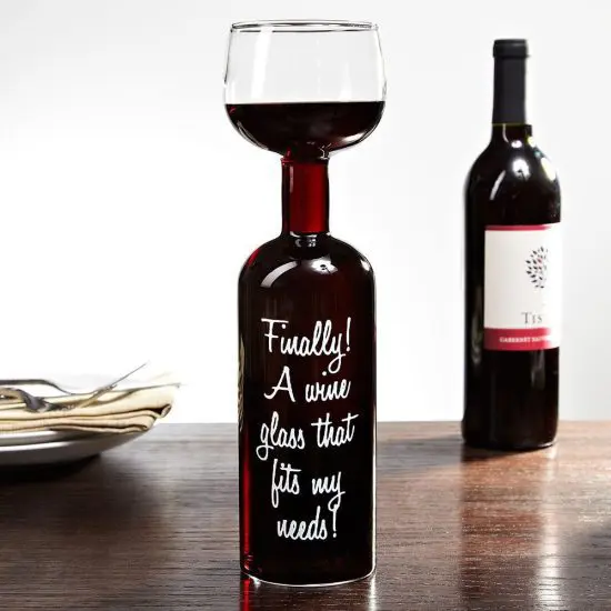 Giant Funny Wine Bottle Glass
