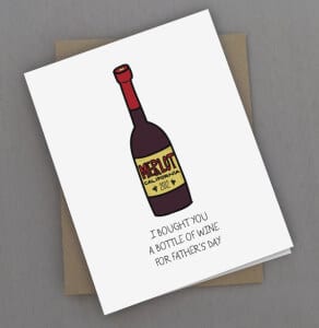 Funny Fathers Day Cards - Wine Gifts for Dad