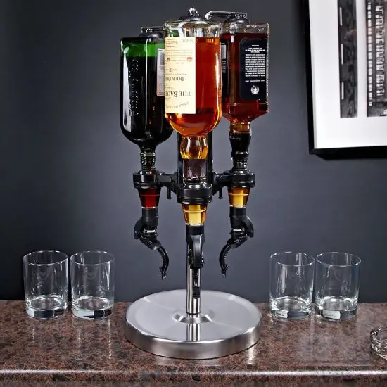 3 Bottle Liquor Dispenser Bar Ideas