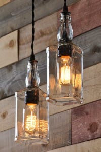 Whiskey Bottle Lighting Bar Ideas