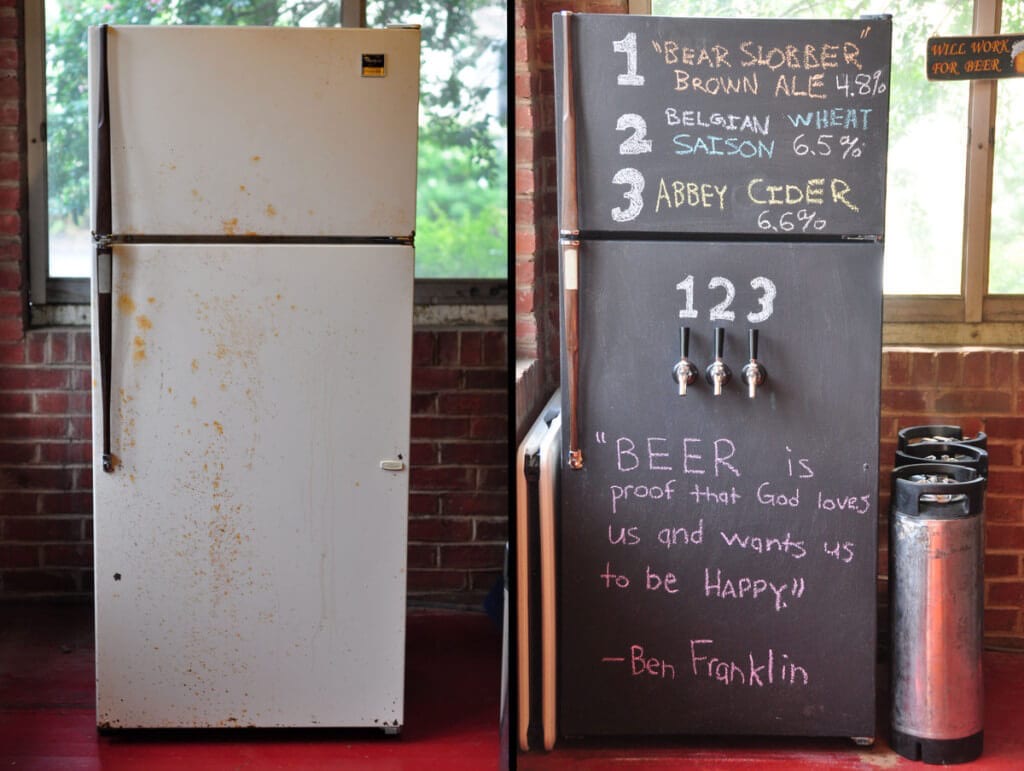 Chalkboard Tap Fridge