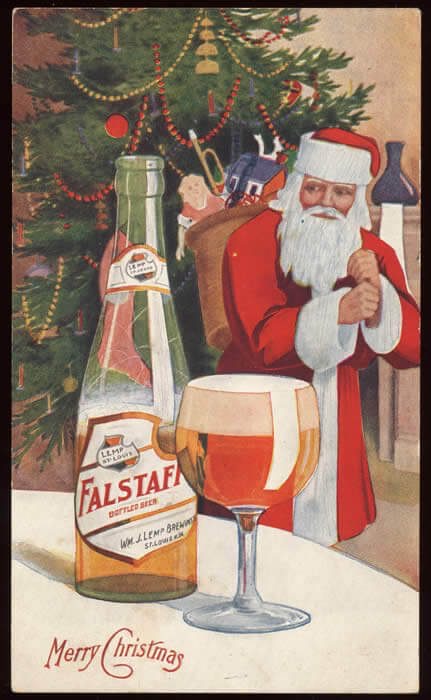 Santa Claus Drinking Beer