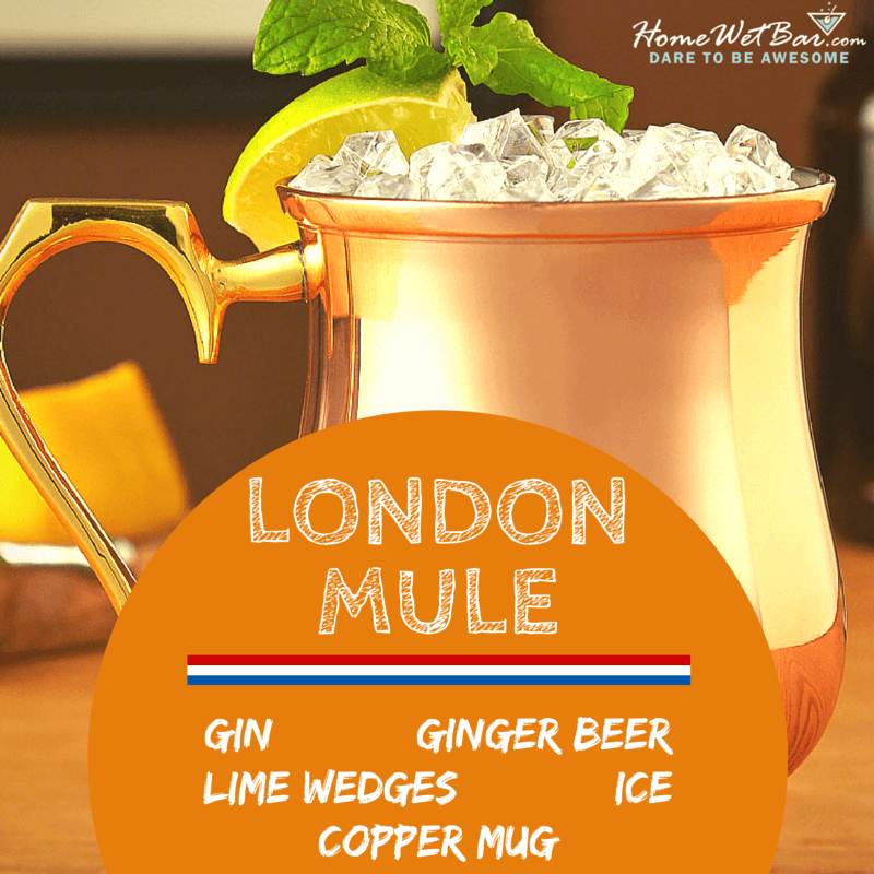 Ingredients for a London Mule